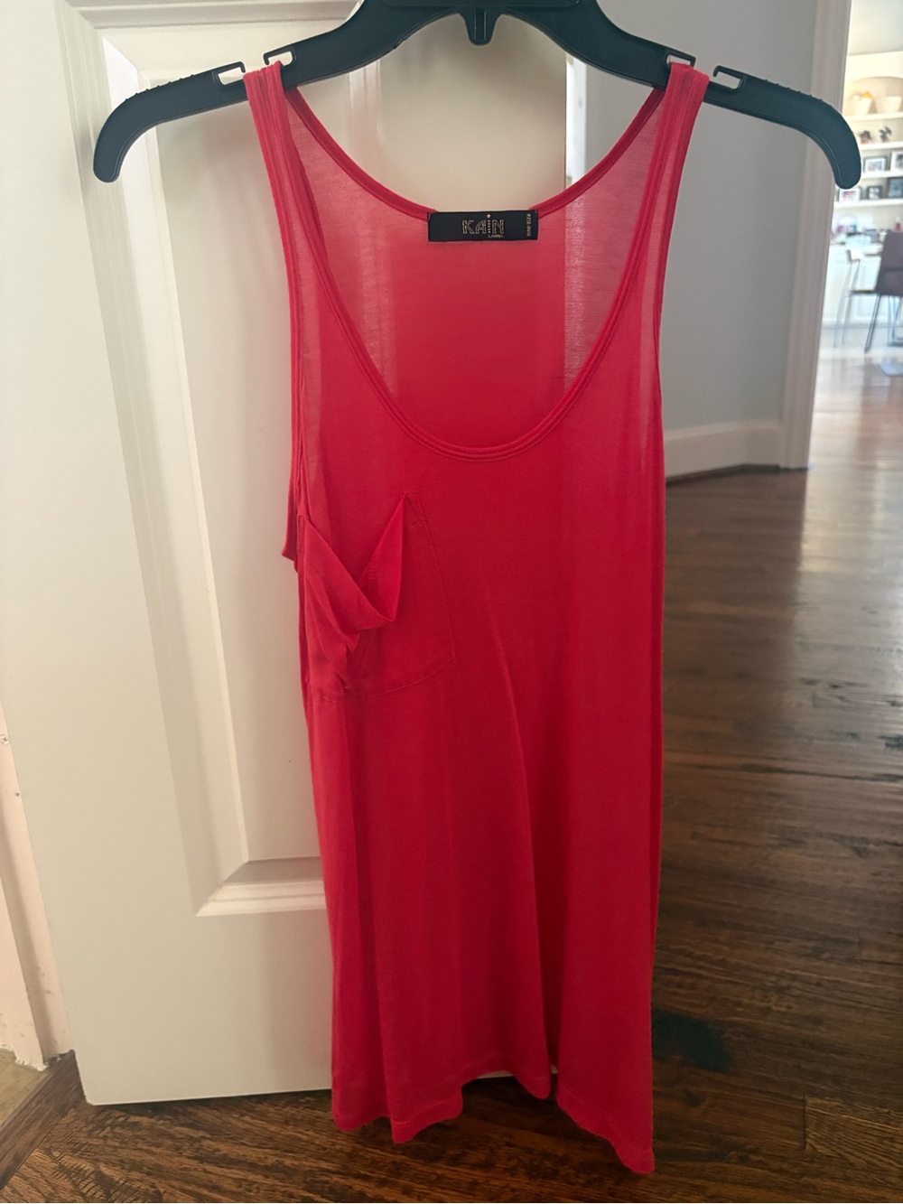 Kain Red Lightweight Pocket Tank Top
